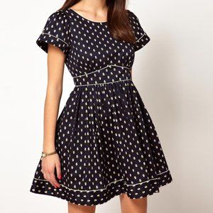 Orla Kiely Little Galleons Print Flip Dress (Rare!